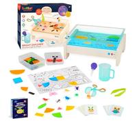 Battat Education Caja de luz de trazado, mesa de luz para niños, luces sensoriales, tablero de luz para niños, kit educativo de ciencia, 3 años en adelante, explorador brillante (79 piezas)