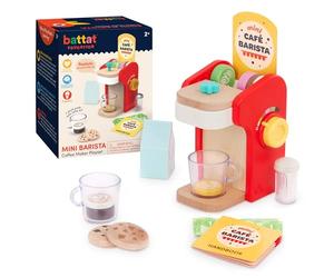 Battat Education - Mini Barista - Barista Playset - Cafetera de juguete y accesorios - 2 años +