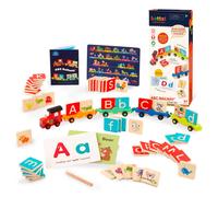 Battat Education - Wooden Letter Train Set - Alphabet Toy Train - Letter Train - ABC Train Toy - 3 Years + - 84 Pieces
