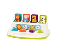 Battat - Juguete de Causa y Efecto - Juguetes de Desarrollo con Botones y Colores - Juguetes de Animales de clasificación de Colores - para niños, niños pequeños, bebés - 18 Meses + - Pop-Up Pals