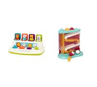 Battat- Juguete golpea y Rueda (Branford Ltd. BT2612Z), Color/Modelo Surtido & Amigos Saltarines Pop up Pals Animales Coloridos