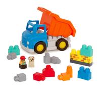 Battat - Locbloc - Camin volquete de juguete - Set de construccin de 17 piezas - Cubo de trabajo - Bloques de construccin y personajes - Ms d