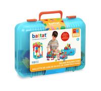 Battat - Maletín Deluxe Builder - Bloques de construcción encajables STEM - Juego de 113 piezas - Bloques y maletín - Juguete educativo - 2 años +