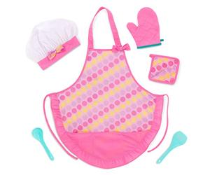 Battat Play Circle Chef's Apron Set, Rosa, Mediano Juguetes