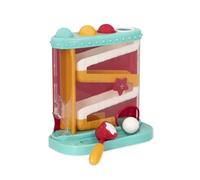 Battat Pound & Roll, Laberinto de Bolas con Martillo | Incluye 7 piezas: torre, 4 pelotas, martillo y bandeja recogebolas; base desmontable para seguir jugando; 1 años y +