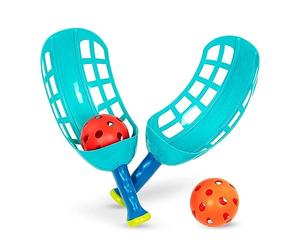 Battat - Set de Juego clásico de Servir y lanzar - Juego de Atrapar y Lanzar de 4 Piezas - Coordinación y Actividad física - Exterior, Juguete de Verano - 5 años +