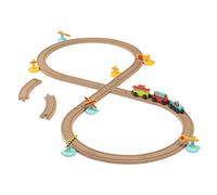 Battat - Train set para nios pequeos - 29pc Train Track Set con trenes y accesorios - Toy de desarrollo - Todos a bordo de trenes - 2 aos +