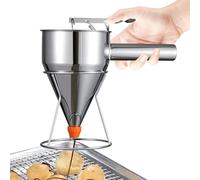 Batter Dispenser Cupcake Funnel Stand Steels, Stainless Steel Cake Waffle Mixing Pour Tool Baking Accessory Control System | Suitable for Home Bakery Kitchen Prep Use