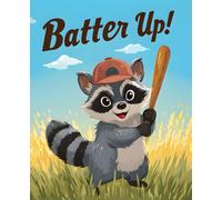 Batter Up!: Cute Baseball Raccoon Composition Book for Kids | 7.5 x 9.25 Inches, 110 Wide-Ruled Pages with Margin, Matte Sports Cover