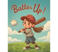 Batter Up!: Vintage Girl Baseball Composition Notebook for Kids | 7.5 x 9.25 Inches | 110 Wide-Ruled Pages with Margin | Matte Cover