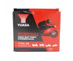 BATTERIA YUASA YTX4L-BS 12V 3,2 AH 50A (-18) ATV SCOOTER