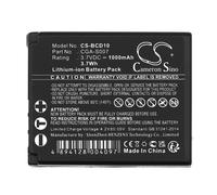 BATTERIE 1000mAh CGA-S007 CGR-S007E DMW-BCD10 Para Panasonic Lumix DMC-TZ1