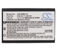 BATTERIE 680mAh EN-EL11 ENEL11 DB-80 Para NIKON Coolpix S550 S560, Optio L50