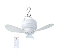 Batteriebetriebener Deckenventilator - USB Wiederaufladbar 1800 MAh 3 Geschwindigkeiten Mit Licht, Batteriebetriebener Deckenventilator Für Schlafzimmer Hinterhof Überdachung Schuppen Garage Balkon W