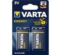 VARTA Energy - Pilas alcalinas 9V, Pack x2