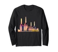 Battersea South London Tees - Estación de energía icónica de Londres Manga Larga