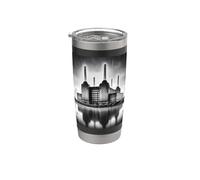 Battersea South London Tees - Estación de energía icónica de Londres Vaso térmico de acero inoxidable de doble pared