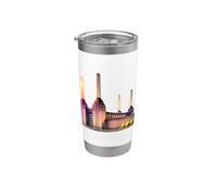 Battersea South London Tees - Estación de energía icónica de Londres Vaso térmico de acero inoxidable de doble pared