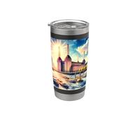 Battersea South London Tees - Estación de energía icónica de Londres Vaso térmico de acero inoxidable de doble pared
