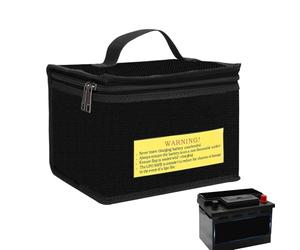 Battery Bag Fireproof, Fireproof Household Batteries Organizer, 21.5x14.5x16.5cm/8.46x5.71x6.5 inches Large Capacity Storage Container for Chargers and Accessories, multicolor, single attribute,