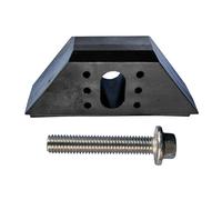 Battery Base Holder - Black PP, Shock-Absorbing Clamp, Stainless Steel Bolt Kit, Universal Battery Mount, Anti-Vibration Base, Resistant Hardware | Automotive, Marine, RV, Truck, SUV, Boat,