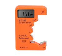 Battery Capacity Tester Digital Display Tool for AA AAA 6F22 9V 1.5V Battery Life Checker Easy to Carry (Orange)