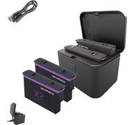 Battery Charger Set for Insta360 X5, for Insta 360 X5 Battery, 2850mAh, Can Charge 2 Batteries at The Same Time (1*Charger+2*Battery)