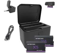 Battery Charger Set for Insta360 X5, for Insta 360 X5 Battery, Can Charge 2 Batteries at The Same Time, 2850mAh, Beaches, Landscapes, Hiking Available (Charger+2 Pcs Battery)