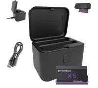 Battery Charger Set for Insta360 X5, for Insta 360 X5 Battery, Can Charge 2 Batteries at The Same Time, 2850mAh, Beaches, Landscapes, Hiking Available (Charger+1 Pc Battery)
