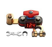 Battery Disconnect Button - 12V 24V Power Breaker, LED Voltage Display