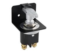 Battery Disconnect Switch, 12v-36v Master Power Cutoff with Locking Panel, 5.91x3.94x3.54 Inches Automotive Power Isolator for Car, Motorcycle, Truck, Safety and Theft Protection