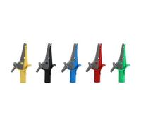 Battery Electrical Test Clips 5Pcs Set | 10A 600V - 1000V Secure Clamp | 4mm Banana Jack for Voltage Testers/Car Batteries/Electrical Projects | Zinc Alloy Plated Steel, PA