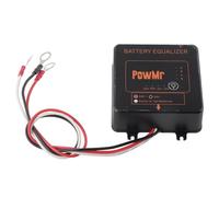 Battery Equalizer Black Solar System Balancer 2 x 12V - Protección contra Inversión de Polaridad, Inteligente de Equilibrio de Baterías, Prolonga Vida Útil