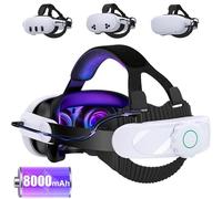 Battery Head Strap Compatible with Meta Quest 3S/3/2,VR Headset Strap with 8000mAh Rechargeable Battery Pack Enhanced Support and Comfort Accesssories for Oculus Head Strap