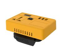 Battery Inverter Converter, Portable 21 V to 200 - 220 V Power Inverter, Efficient Design, USB Phone Charger Adapter for Home, Travel, Outdoor, RV, Backup, 4,92 x 3,15 x 2,36 pulgadas