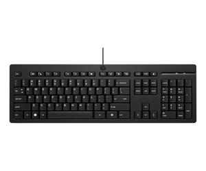 battery_king HP 125 Wired Keyboard - Swedish 125 Wired Keyboard, Full-Size, W126185894 (125 Wired Keyboard, Full-Size (100%), USB, Membrane, Black)