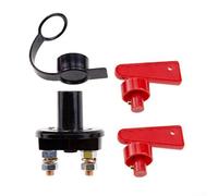 Battery Master Aislador, paquete de 2 interruptores de alimentación con llave para coche, barco, camión con terminales M8, construcción de cobre, cubierta impermeable, ajuste