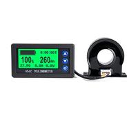 Battery Monitor Hall Coulomb Tester DC 9~100v 100A ~400A Digital Voltmeter Ammeter Capacity Power Electricity AH Voltage Meter(100V 100A)