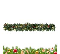Battery Operated Realistic with String Lights | 200cm Christmas Garland