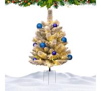 Battery Powered Christmas Tree Yard Stakes | 2,5 ft Prelit Multicolor Stake Lights with 8 Modos | Outdoor Christmas Décor for Pathways, Lawn, and Patio | Brighten Your Holiday Garden with Festive