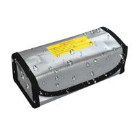 Battery Security Bag, Fireproof Transport Pouch, 7.29x2.96x2.36inches, Storage Protector, Silver Protective Case, Portable Guard for Camping, Daily Use, Home, Outdoor Adventures