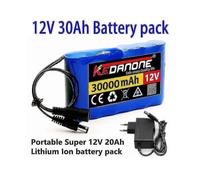 (Batteryx1 Chargerx1) New Portable Super 12v 30000mah Rechargeable Lithium Ion Battery Pack Capacity Dc 12.6v 30ah Cctv Camera Monitor + Charger - DD