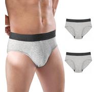 BATTEWA Ropa interior de algodón lavable para incontinencia urinaria para hombre, con protección absorbente contra fugas de vejiga de 100 ml, ropa interior de aspecto regular a prueba de fugas (M