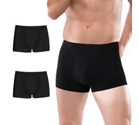 BATTEWA Ropa interior de incontinencia para hombre, de algodón, a prueba de fugas, absorbente, para control postoperatorio, para adultos, 50 ml, Negro 2, Small