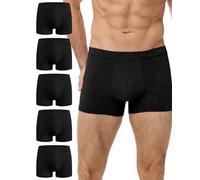 Battewa Ropa interior lavable para hombre con incontinencia urinaria regular, con área de absorción frontal para protección contra fugas, 50 ml (negro, XL, paquete de 5)