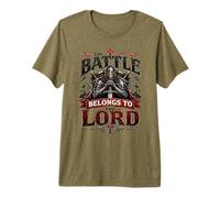 Battle Belongs To The Lord Christian Warrior Armor of God Camiseta Premium