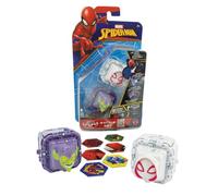 Battle Cubes Battle Cube-Paquete de 2 Spiderman-Duende Verde y Spider-Gwen, Papel de Roca, Juego de Tijeras, Multicolor, Medium (Flair Leisure BAD00200)