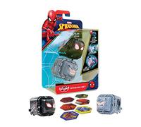 Battle Cubes Marvel Battle Cube 2 Pack Spiderman-Rhino & Miles Morales, Papel de Roca, Juego de Tijeras, Multicolor (Flair Leisure BAD00300)