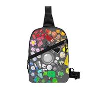 Battle for Dream Island - Bolsa de pecho para hombre, diseño de murales fundidos, mochila cruzada, bolsa de pecho, bolsa de viaje, senderismo, mochila de hombro