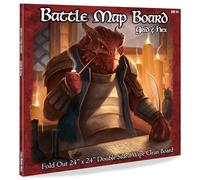Battle Map Board - Grid & Hex | Tablero Wipe-Clean para RPG & Dungeon & Game Masters | 24x24 Pulgadas